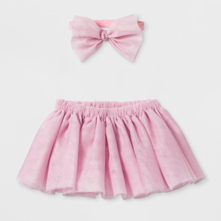 Baby Girls' Tutu And Headband Set - Cloud Island Pink