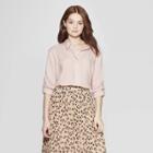 Women's Long Sleeve Collared Popover Shirt - A New Day