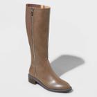 Women's Abril Tall Boots - A New Day Dark Taupe 7.5, Dark Brown