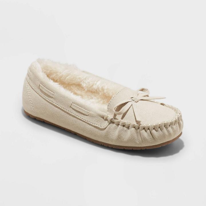 Girls' Cadi Moccasin Slippers - Cat & Jack Off-white