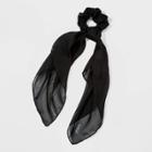 Chiffon Fabric Twister With Multiple Ways To Wear Scarf Hair Elastics - Wild Fable Black