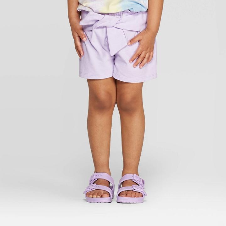 Target Toddler Girls' Tie Fashion Shorts - Art Class Purple