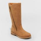 Girls' Vicki Zipper Slip-on Riding Boots - Cat & Jack Cognac