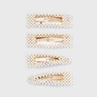 Pearl White Gold Snap Clip 4pc - A New Day Pearl