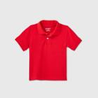 Petitetoddler Boys' Short Sleeve Interlock Uniform Polo Shirt - Cat & Jack Red