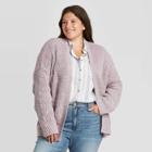 Women's Plus Size Open Layering Cardigan - Universal Thread Lilac