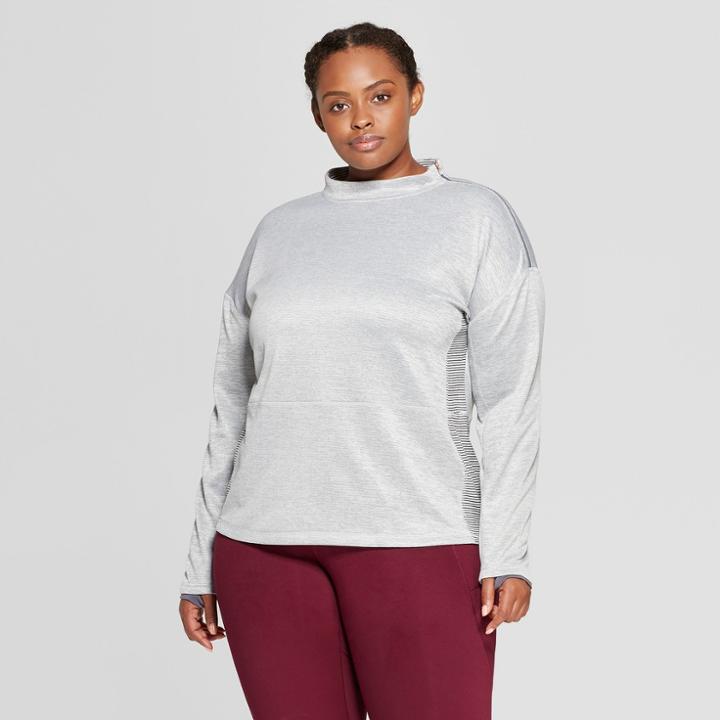 Women's Plus Size Tech Fleece Pullover - C9 Champion Silver Heather