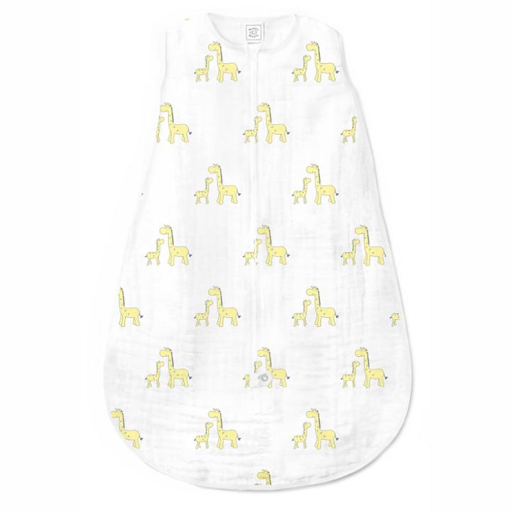 Swaddledesigns Muslin Sleeping Sack Wearable Blanket - Yellow Giraffe -