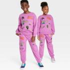 No Brand Black History Month Kids' Multi Art Athletic Jogger Pants - Purple
