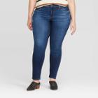Women's Plus Size Mid-rise Skinny Jeans - Universal Thread Dark Denim Wash