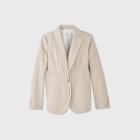 Women's Striped Seersucker Textured Blazer - A New Day Cream 2, Women's, Brown