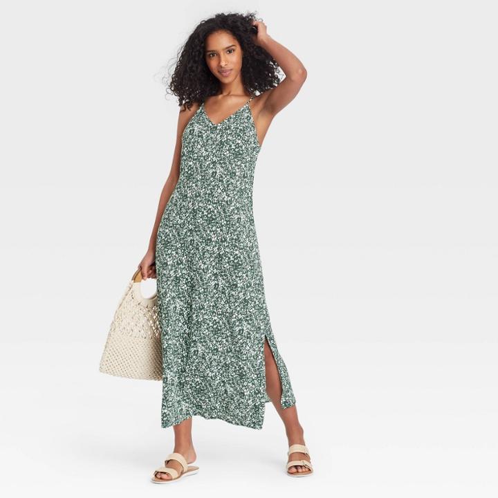 Women's Slip Dress - A New Day Green