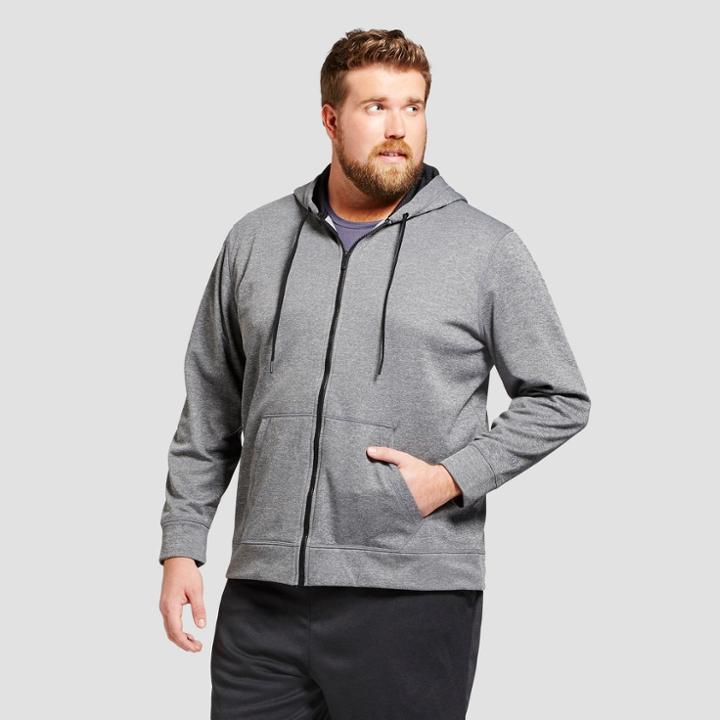 Men's Big & Tall Tech Fleece Full Zip Sweatshirt - C9 Champion Charcoal 2xb, Charcoal Grey