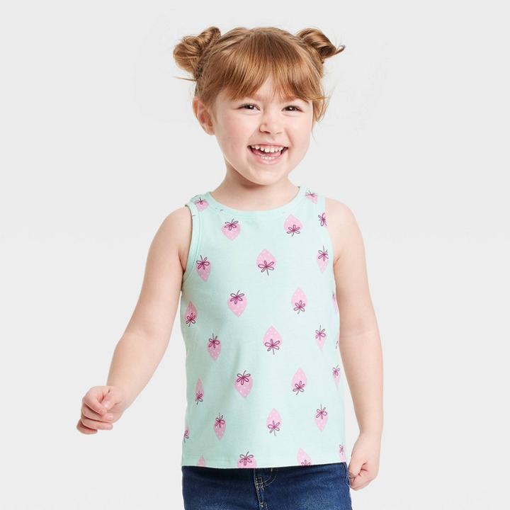 Toddler Girls' Strawberry Tank Top - Cat & Jack Light