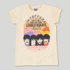 Junk Food Girls' The Beatles Sgt. Pepper's Lonely Hearts Hi-lo Short Sleeve T-shirt - Ivory S