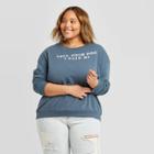 Women's Plus Size Tell Your Dog I Say Hi Sweatshirt - Fifth Sun (juniors') - Dark Blue 1x, Women's,