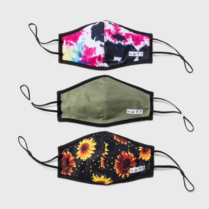 Neff 3pk Always Sunny Floral Print Face