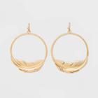 Icon Hoop Drop Earrings - Universal Thread Gold, Women's