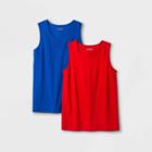 Boys' 2pk Tank Top - Cat & Jack Red/blue