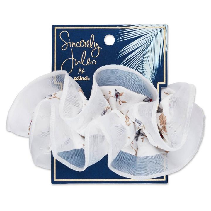 Scünci Sincerely Jules By Scunci Prairie Garter Hair Scrunchie, White
