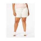 Denizen From Levi's Women's Plus Size Mid-rise 5 Jean Shorts - Coconut Milk 18, White