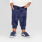 Toddler Boys' Teddy Bear Fleece Jogger Pants - Cat & Jack Navy 2t, Boy's, Blue