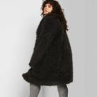 Women's Plus Size Long Sleeve Front Sherpa Jacket - Wild Fable Black 1x, Women's,