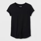 Girls' Short Sleeve V-neck T-shirt - Cat & Jack Black