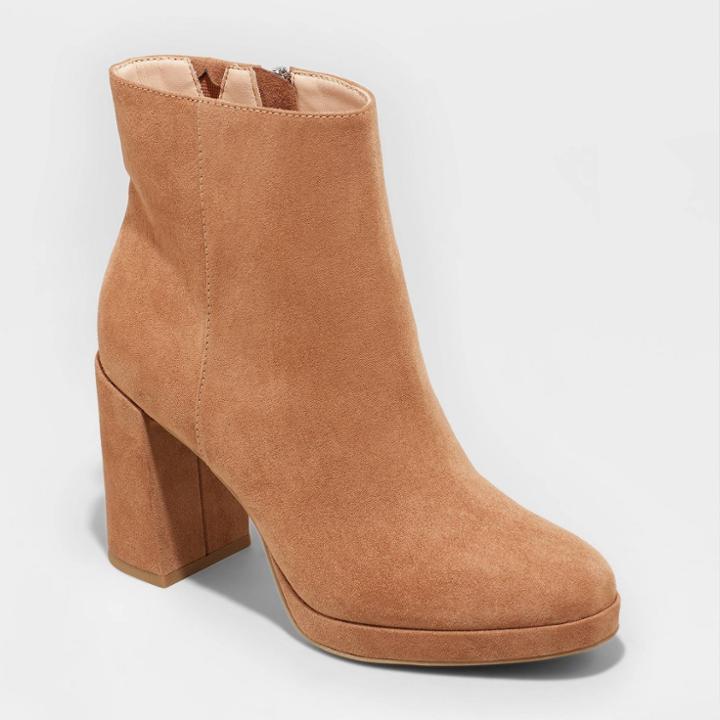 Women's Daisy Platform Boots - A New Day Tan
