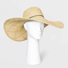 Women's Open Weave Floppy Hats - A New Day Natural One Size, Women's, Yellow