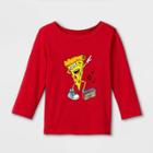Toddler Boys' Adaptive Pizza Long Sleeve Graphic T-shirt - Cat & Jack Red