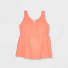 Maternity Button-front Tank Top - Isabel Maternity By Ingrid & Isabel Coral