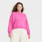 Women's Plus Size Fleece Sweatshirt - Universal Thread Pink