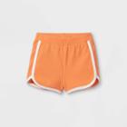 Toddler Girls' Ribbed Pull-on Shorts - Art Class Orange