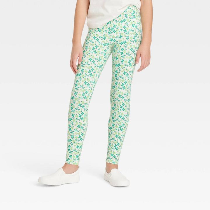 Girls' St. Patrick's Day Leggings - Cat & Jack Cream