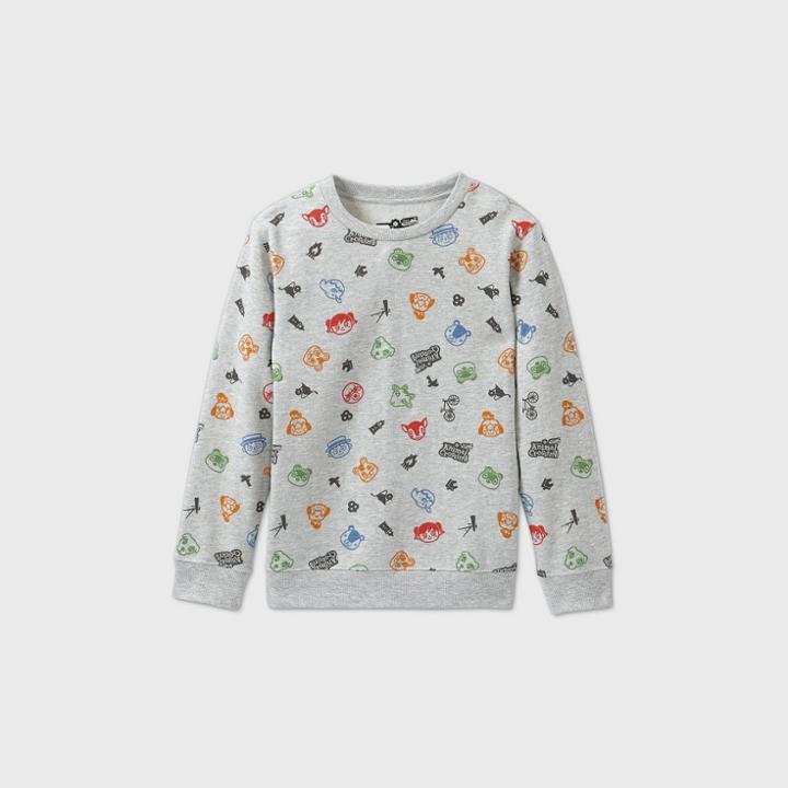 Boys' Nintendo Animal Crossing Fleece Sweatshirt - Gray