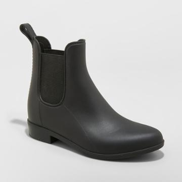 Women's Chelsea Rain Boots - A New Day Black