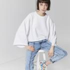 Women's Wide Sleeve Crewneck Sweatshirt - Wild Fable Fresh White