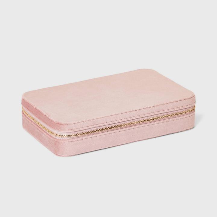 Faux Leather Square Jewelry Organizer - A New Day Pink