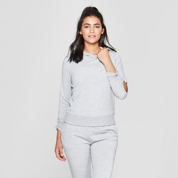 Women's Cut - Out Hooded Sweatshirt - Joylab Gray Heather