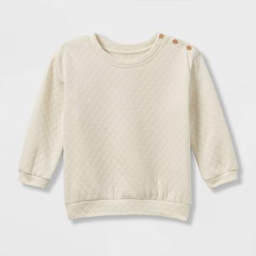 Grayson Collective Toddler Boys' Quilted Pullover Sweatshirt - Cream