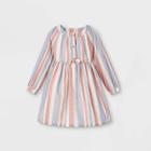 Oshkosh B'gosh Toddler Girls' Striped Long Sleeve Dress - Pink/blue
