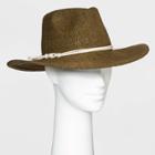 Women's Straw Panama Hat - Universal Thread Olive Green
