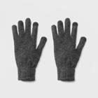 Men's Knit Touch Tech Glove Gloves - Goodfellow & Co Gray One Size, Charcoal Heather