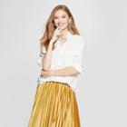 Women's 3/4 Sleeve Utility Top - A New Day Cream (ivory)