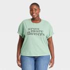 Women's Plus Size Short Sleeve Boxy T-shirt - Universal Thread Green