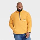 Men's Big & Tall Polar Fleece High Neck 1/2 Zip Sweatshirt - Goodfellow & Co Gold
