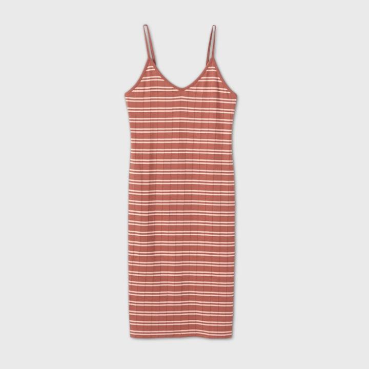 Women's Striped Sleeveless Knit Dress - Wild Fable Pink