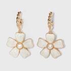 Sugarfix By Baublebar Flower Drop Earrings - Pearl, White