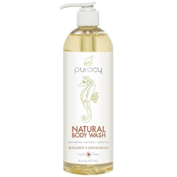 Puracy Bergamot & Sandalwood Natural Body Wash Shower Gel